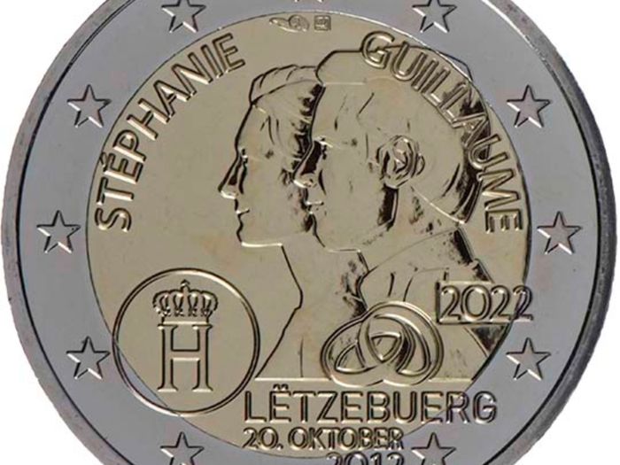 Luxembourg 2 Euro Commemorative 6 Coin Set Laser And Relief Variants