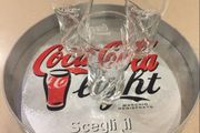 Coca Cola Light Twist Glasses and tray