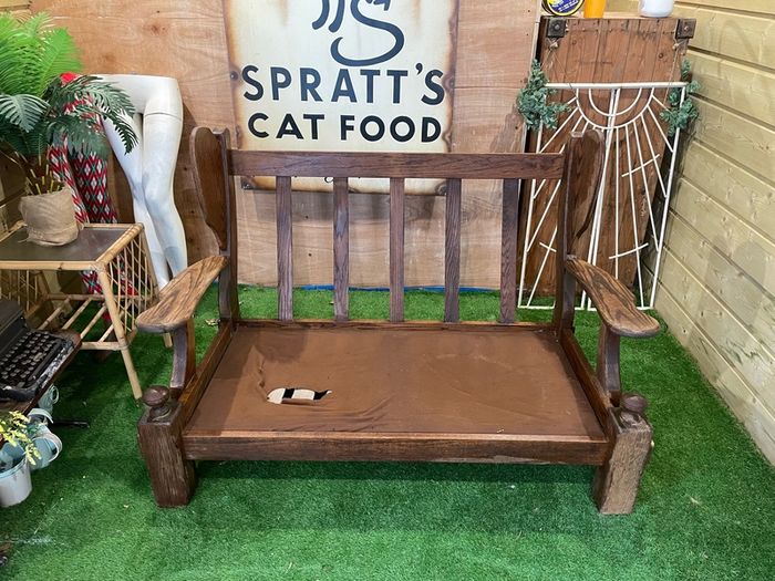 Vintage Hardwood Settee Frame