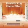 WL46020 Rochester Portable Electric Double Door Fireplace Heater with Realistic LED Flame Effect, Remote Control, 2000W, Black Image 4
