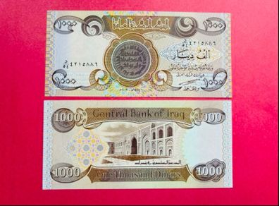 Iraq  1000 Dinars. 2018  ( Uncirculated )