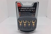 Postage - 7 Packs x Monster Cable Quick Lock Angled 24k Gold Spades