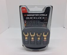 Postage - 7 Packs x Monster Cable Quick Lock Angled 24k Gold Spades