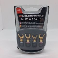 Postage - 7 Packs x Monster Cable Quick Lock Angled 24k Gold Spades