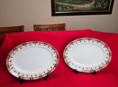 2 Vintage Arklow Ceramic  Large Oval Platters: Alton Design