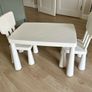 IKEA MAMMUT Kids Table & 2 Chairs White - Perfect Condition Image 2
