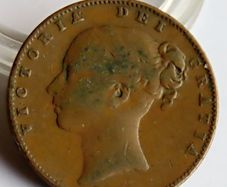 1845 Victoria Farthing Copper