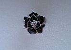 Black rose ring. Sterling silver