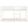 Bunk Bed without Mattress White 75x190 cm Small Single Solid Wood Pine Image 3