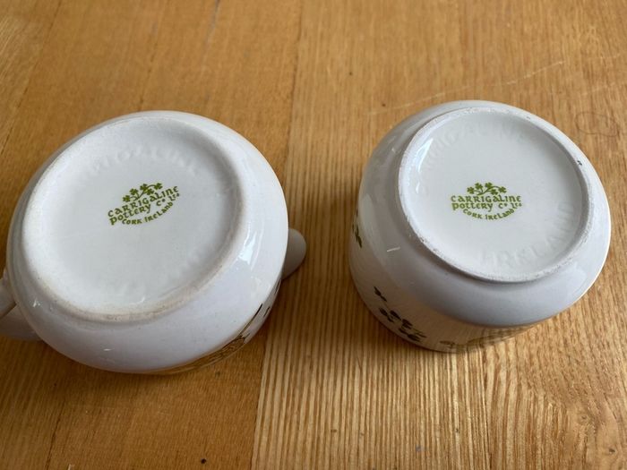 Vintage Carrigaline Pottery Miniature Jug and Sugar Bowl