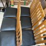 6 x Very Solid Leather Kitchen Dining Chairs - Can Deliver Image 2