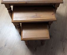 Solid Wood Nest of 3 Tables