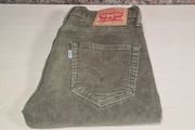 Levis 511 Cords Green Corduroy Pants Trousers Jeans White Tab Size W 28 L 32