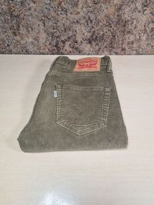 Levis 511 Cords Green Corduroy Pants Trousers Jeans White Tab Size W 28 L 32