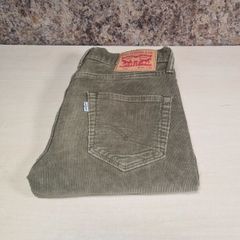 Levis 511 Cords Green Corduroy Pants Trousers Jeans White Tab Size W 28 L 32
