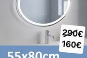 LED Bathroom Mirror Antifog Demister Touch Switch Makeup Cosmetic