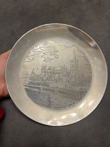 Antique Irish solid silver plate 325 grams