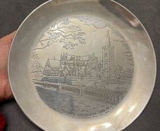 Antique Irish solid silver plate 325 grams