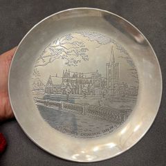 Antique Irish solid silver plate 325 grams