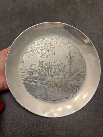 Antique Irish solid silver plate 325 grams