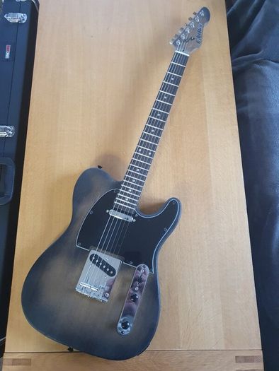 Tobacco burst Tele style electric guitar
