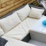 Rattan garden corner sofa Image 2