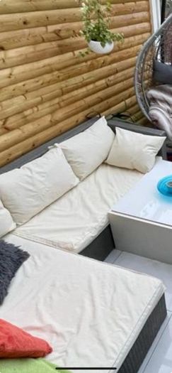 Rattan garden corner sofa