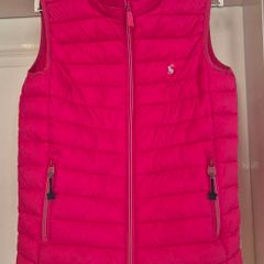 Joules sleeveless pink padded gilet