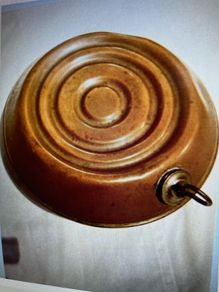 Vintage Copper Bed Warmer (Schrader)