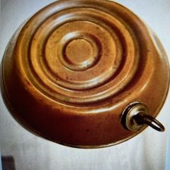 Vintage Copper Bed Warmer (Schrader)