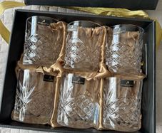 Killarney Crystal Whiskey Glasses Set x6 Brand New in Gift Box
