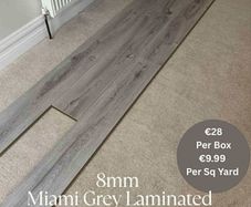 New 8mm Miami Grey Laminated Click Flooring