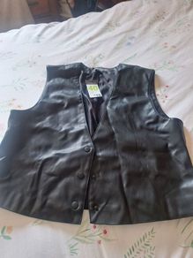 Faux Leather Ladies Waistcoat