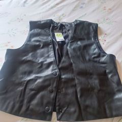 Faux Leather Ladies Waistcoat
