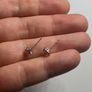 Diamond earrings 14 karat white gold Image 7