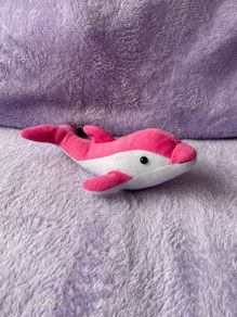 Pink and White Dolphin Plush