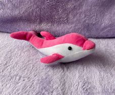 Pink and White Dolphin Plush