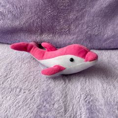Pink and White Dolphin Plush