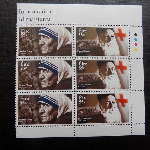 Ireland 2010 International Humanitarians.Half Sheet.Mother Teresa/Henry Dunant.Irish stamps.MNH.
