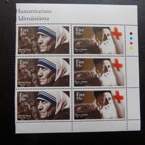 Ireland 2010 International Humanitarians.Half Sheet.Mother Teresa/Henry Dunant.Irish stamps.MNH.