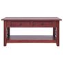 Coffee Table Brown 100x55x46 cm Solid Mahogany Wood Image 2