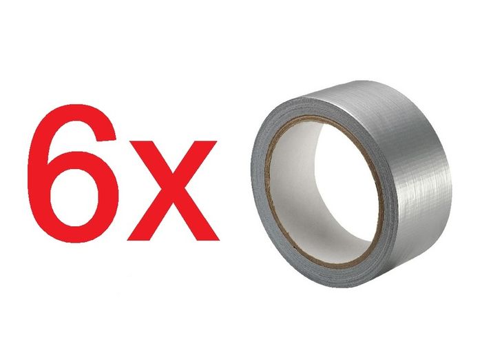 6x Universal Strong Silver Waterproof 48mm x 10m Repair Duct Adhesive Tape #1034