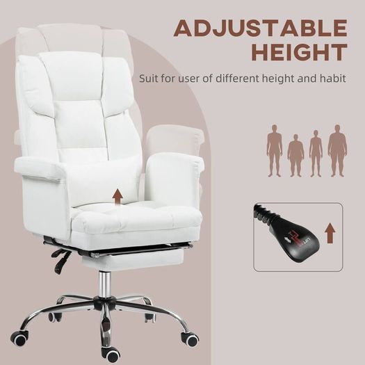 Ergonomic Office Chair Height-adjustable Reclining backrest footrest