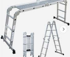 Foldable Multi Purpose 4 Way Ladder with Scaffold Plates