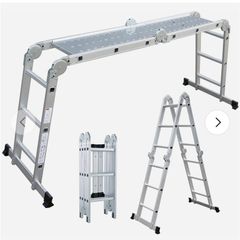 Foldable Multi Purpose 4 Way Ladder with Scaffold Plates