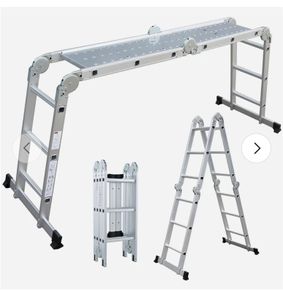 Foldable Multi Purpose 4 Way Ladder with Scaffold Plates