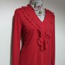 Red Ruffle Gallery Top, New With Tags Image 5