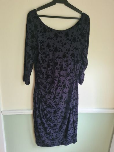 Monsoon half sleeve dress midi navy floral Size UK 14 EU 42  Brand new BNWT RRP 90euro