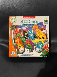 Dinosaur Puzzle ( 4 in a box ) age 2+ New