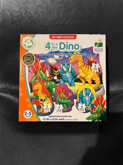 Dinosaur Puzzle ( 4 in a box ) age 2+ New